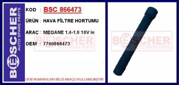 Hava Filtre Hortumu Megane 1.4-1.6 16V İe BSC 866473