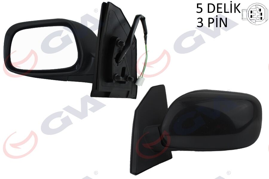 Dış Dikiz Aynası Sol Corolla 02> Elektrikli Konveks 3 Fiş Vm-277El GVA 1071122