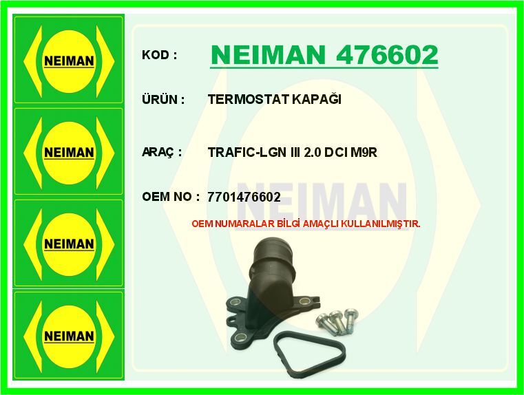 Termostat Kapağı Trafıc-Lgn Iıı 2.0 Dcı M9r NEIMAN 476602