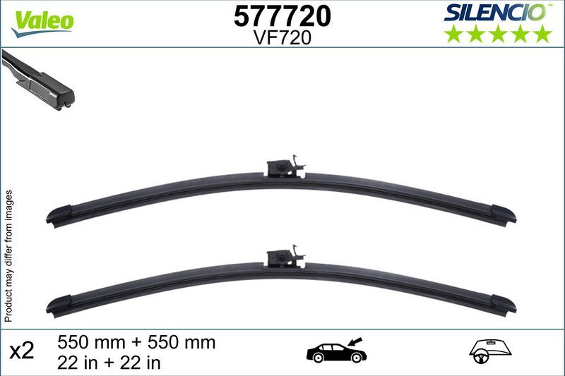 Sılecek Supurgesı Takımı 550Mm / 550Mm Mercedes W246 W205 S205 C205 A205 N293 X253 C253 VALEO 577720