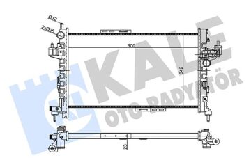 Su Radyatörü Opel Corsa C-Combo-Tıgra 1.3 1.7 Cdtı 03 > Mt Ac Mekanik 600X342x23 24466780-93177424-93177593 KALE 356875