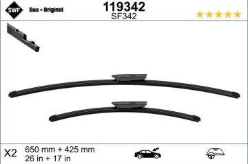 Sılecek Supurgesı Takımı 650Mm / 425Mm Bmw F40 F44 Swf VALEO 119342
