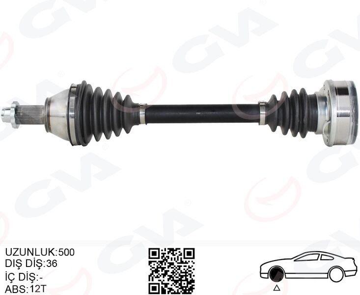 Komple Aks Sol Polo-Ibıza-Fabıa 1.4 16V 01-12 500Mm GVA 4475083