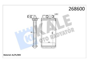 Kalorifer Radyatörü Palıo-Albea 248X132x33 1 Sıra Alb Sistem KALE 0184841AB