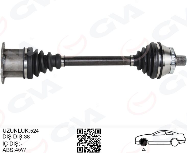 Komple Aks Ön Sağ/Sol A4 2.0 Tdi 05-08 Bre-Blb 2.0 Tdi GVA 4475265