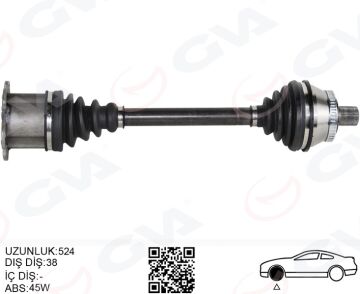 Komple Aks Ön Sağ/Sol A4 2.0 Tdi 05-08 Bre-Blb 2.0 Tdi GVA 4475265