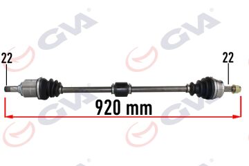 Komple Aks Sağ Opel Corsa D 06>14 Corsa E 14>19 Adam 12>19 1.0-1.2-1.4 22X22x920 GVA 4490235