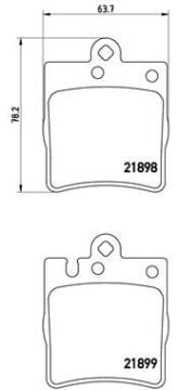 Fren Balatası Arka Mercedes W203 Cl203 C209 W210 R171 BREMBO P50033