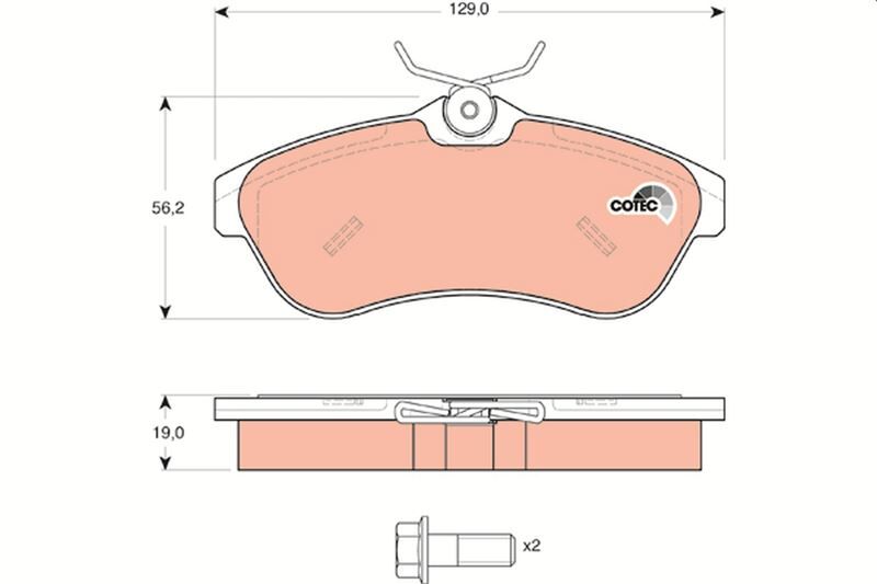 Ön Fren Balatası Cıtroen C2 06>09 C3> 03>10 TRW GDB1496
