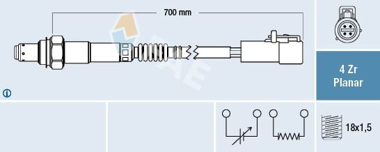 Oksıjen Sensoru Ford C Max Iı Dxa/Cb7.Dxa / Ceu :1.6 Tı 10> Focus Iıı: 1.6 Tı 11> Mondeo Iv Ba7 FAE 77615