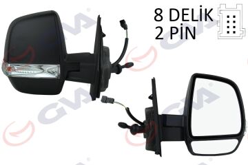 Dış Dikiz Aynası Sağ Doblo 11> Opel Combo 12>18 Mekanik Sinyalli Çift Cam Konveks Vm-669R GVA 1029159