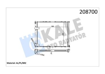 Radyatör Al/Pl/Brz Safrane 2.1/2.2/2.5 Tdı KALE 0537371AB