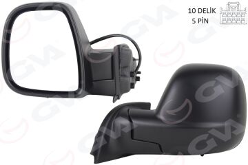 Dış Dikiz Aynası Sol Berlıngo- Rıfter 2019>Combo-Proace Cıty 19> Elektrikli Desenli Rezistanslı GVA 1045165