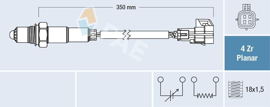 Oksijen Sensörü Konum 1 Opel Vectra C 2.2 Z22se FAE 77462