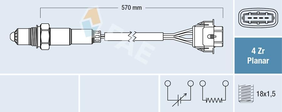 Oksijen Sensörü Ön Astra J-İnsignia-Mokka-Zafıra C-Aveo-Cruze-1.6-1.8 A16xer-A18xer-B16xer FAE 77154