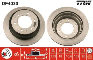 Arka Fren Aynası Frontera A 2.2 İ-2.4 İ-2.3 Td-2.5 Tds-2.8Td Havalı TRW DF4030