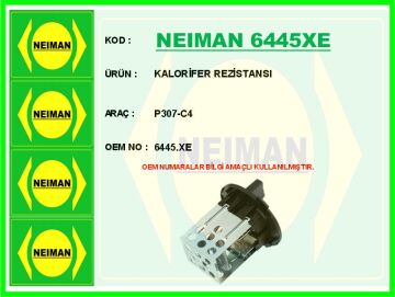 Kalorifer Rezistansı P307-C4 NEIMAN 6445XE