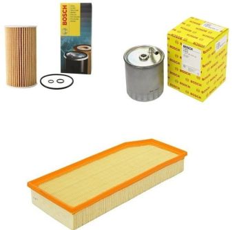 Mercedes W203 Kasa C220 Periyodik Bakım Filtre Seti Polensiz Bosch Marka 1457437001 - 1457434416 - 0986TF0054 - 0986TF0011