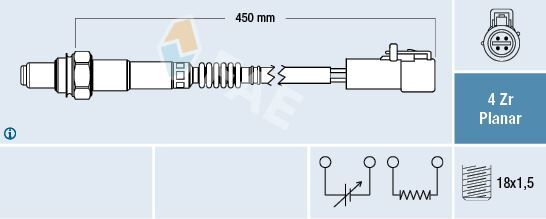 Oksıjen Sensoru Ford C Max Iı Dxa/Cb7.Dxa /Ceu 1.6 Tı 10> Focus C Max Dm2 : 1.6 03>07 Focus Iı FAE 77447