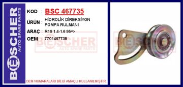 Hidrolik Direksiyon Pompa Rulmanı R19 1.4-1.6 95 > BSC 467735