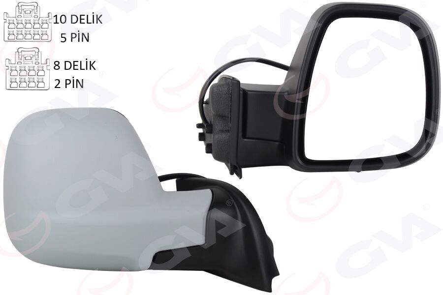 Dış Dikiz Aynası Sağ Berlıngo-Rıfter 19>Combo-Proace Cıty 19> Elektrikli Astarlı Rezistanslı Sensörlü GVA 1045166
