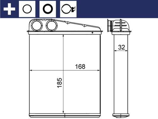 Kalorıfer Radyatoru Mercedes W169 W245 . Mını R55 R56 R60 MAHLE AH8000S
