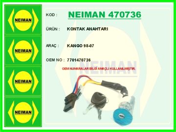 Kontak Kilidi - Anahtarlı Renault Kangoo 98>07 NEIMAN 470736