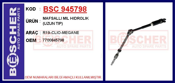 Mafsallı Mıl Hıdrolık Uzun Tıp R19-Clıo-Megane BSC 945798