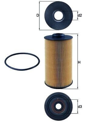 Yag Fıltresı Bmw M62 E34 E38 E39 E53 . Land Rover Range Rover Iıı M62b44 L322 MAHLE OX152.1D