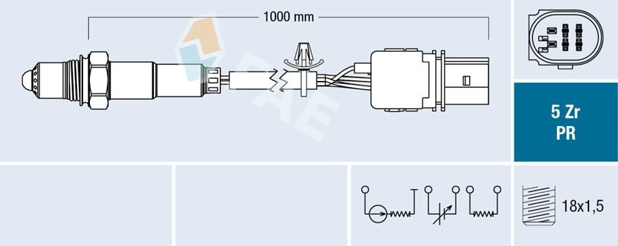 Oksijen Sensörü Opel Astra H 1.3 Cdti 04> 990Mm FAE 75035