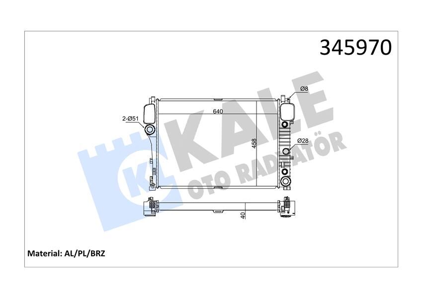 Motor Su Radyatoru Mercedes S-Class W221 05>13 KALE 345970