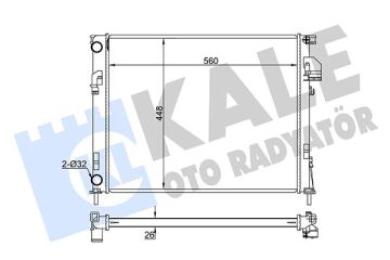 Su Radyatörü Renault Trafıc Iı-Opel Vıvaro-Nıssan Prımastar 1.9Dcı-Dtı 2.0 2.0 16V 01 > Mt Brazıng 560X448x26 2140000Qas-4408645-4414161-4414691-91166000-91166001-91169066-7711135144 KALE 351035