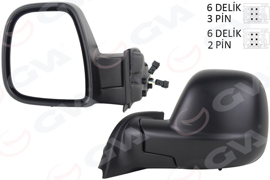 Dış Dikiz Aynası Sol Partner-Berlıngo 12-18 Elektrikli Desenli Rezistanslı GVA 1045173
