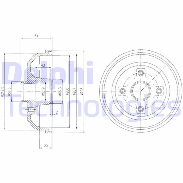 Arka Fren Kampana Corsa C 01>11 Abs Siz DELPHI BF471