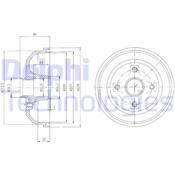 Arka Fren Kampana Corsa C 01>11 Abs Siz DELPHI BF471