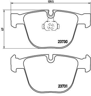 Fren Balatası Arka Bmw E60 E61 E63 E64 E65 E66 E70 F15 E71 E72 F16 BREMBO P06026