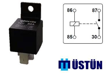 Güç Rolesi 12V 4P 80A USTUN RL800