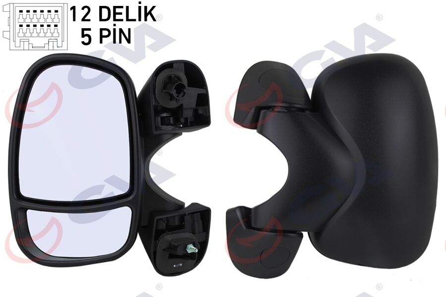 Dış Dikiz Aynası Sol Trafıc-Vivaro 01> Elektrikli Isıtmalı Sensörlü Konveks 5 Fiş Vm-967Ehl GVA 1019426