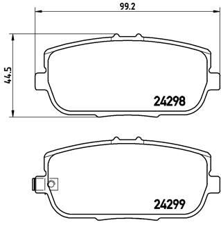 Fren Balatası Arka Fıat 124 Spider 16> Mazda Mx-5 Iıı 05>14 Mazda Mx-5 Iv 16> BREMBO P49044