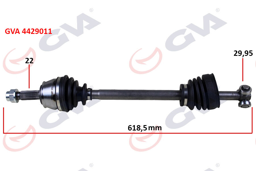 Komple Aks Sol Doblo 1.9D 01> 618Mm GVA 4429011