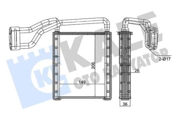 Kalorifer Radyatörü Ford Transit-Custom 14> Arka Taraf Arka KALE 353835