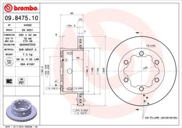 Fren Dıskı Arka Mercedes Sprınter B901>B904 . Vw Lt 28-35-46 Cıft Teker BREMBO 09847510