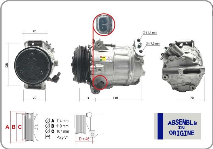 Klima Kompresörü Fıat Ducato 06>19 2.3D Mtj GUA 51323