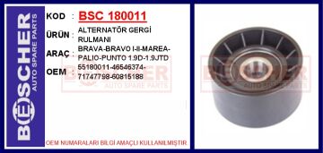 Alternatör Gergi Rulmanı Brava-Bravo I-Iı-Marea-Palıo-Punto 1.9D-1.9Jtd BSC 180011