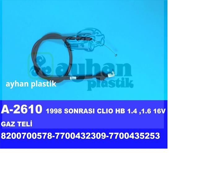 Gaz Teli Renault Clio 1.4-1.6 16V 98> AYHAN A2610