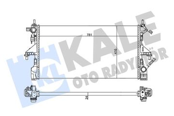 Radyatör Ducato Jumper Boxer 06- 2.0 Bluehdı Mechanıcal 780X416x24 1680410280-1629086780-16139965 80-Rr606169 KALE 355665