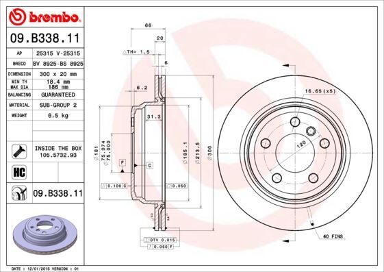 Fren Dıskı Arka Bmw F30 F31 F32 F33 F34 F35 F36 BREMBO 09B33811