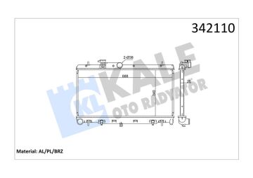 Radyatör Subaru Legacy Iv-Outback Al-Pl-Brz KALE 342110