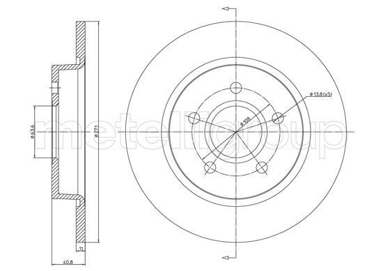Arka Fren Dısk Aynası Focus Iıı 11>17 271X11x63.5X41x5dl CIFAM 8001242C