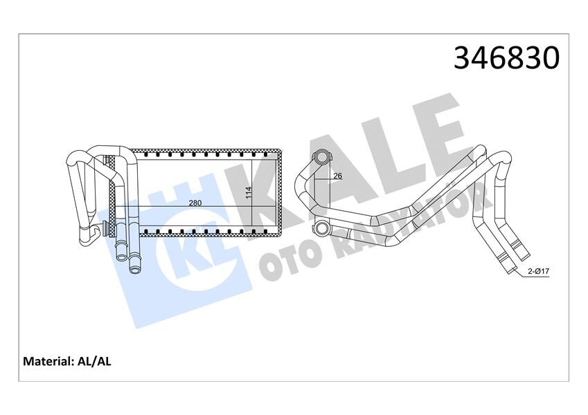 Kalorıfer Radyatoru Land Rover Dıscovery Iıı L319 Range Rover Sport I L320 Boru Ile Borulu KALE 346830